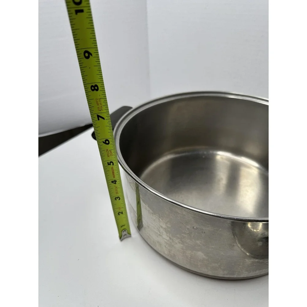 Vintage Revere Ware 1801 Copper Clad 5 Qt Casserole Pan Pot W Lid 10 In USA